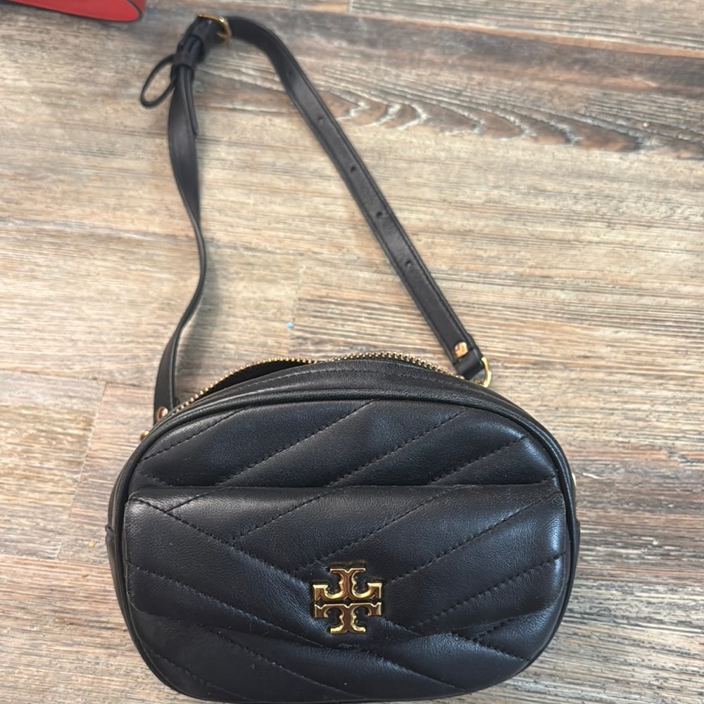 Tory Burch Black Quilted belt Bag